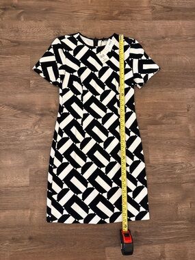 Trina Turk Black & White Geometric Midi Dress